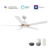 Espear 52'' Smart Ceiling Fan with Remote, Light Kit Included?Works with Google Assistant and Amazon Alexa,Siri Shortcut. (VS525J-L12-W1-1G)