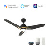 Tracer  56-inch Smart Ceiling Fan with Remote, Light Kit Included, Works with Google Assistant, Amazon Alexa, and Siri Shortcuts. (VS563J3-L11-B2-1G)