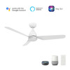 Toulon 52'' Smart Ceiling Fan with Remote, Light Kit Included?Works with Google Assistant and Amazon Alexa,Siri Shortcut. (VS523N1-L12-W1-1)