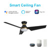Kreis  52" Smart Ceiling Fan with Remote, Light Kit Included, Works with Google Assistant, Amazon Alexa, and Siri Shortcuts. (VS523A1-L22-B2-1-FMA)