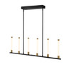 Artcraft Lighting Infiniti Collection 6-Light Integrated LED Island Light, Matte Black & Brass (SC13086BB)