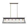 Artcraft Lighting Lucian Linear Island Chandelier Black and Brushed Brass (AC11854BK)