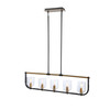 Artcraft Lighting Cheshire Collection 5-Light Island Light, Black & Brass (AC11745BB)