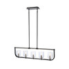 Artcraft Lighting Cheshire Collection 5-Light Island Light, Black & Nickel (AC11745NB)