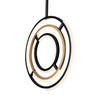 Artcraft Lighting Trilogy Collection Integrated LED Pendant, Black & Brass (AC6740BB)