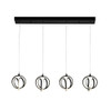 Artcraft Lighting Rose 4 Light LED Chandelier Black (AC6734BK)