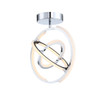 Artcraft Lighting Trilogy Collection Integrated LED Semi Flush Mount, Polished Nickel (AC6745PN)