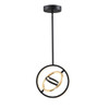Artcraft Lighting Trilogy Collection Integrated LED 13 in. Pendant, Black and Gold (AC6742BB)