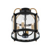 Artcraft Lighting Bonita Collection 4-Light Flush Mount Black and Brushed Brass (AC11513BB)