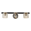 Artcraft Lighting Salinas Collection 3-Light Vanity Light, Black and Brass (AC11823BB)