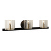 Artcraft Lighting Salinas Collection 3-Light Vanity Light, Black and Brass (AC11823BB)