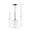 Artcraft Lighting Aurelia Collection 1-Light Pendant, Matte Black & Brass (AC11761VB)