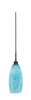 Edge Cord Mini Pendant, Espresso Finish, 5.5" Turquoise Fusion Glass (1152-ES-5065)