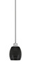 Edge Stem Hung Mini Pendant, Brushed Nickel Finish, 5" Black Matrix Glass (1151-BN-4029)