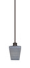 Edge Stem Hung Mini Pendant, Espresso Finish, 6" Gray Matrix Glass (1151-ES-4032)