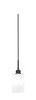 Edge Cord Mini Pendant, Espresso Finish, 4" Square White Muslin Glass (1152-ES-531)