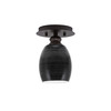 Edge 1 Light Semi-Flush, Espresso Finish, 5" Black Matrix Glass (1160-ES-4029)