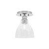 Edge 1 Light Semi-Flush, Brushed Nickel Finish, 6.25" Clear Bubble Glass (1160-BN-4760)