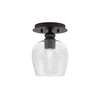 Edge 1 Light Semi-Flush, Espresso Finish, 6" Smoke Bubble Glass (1160-ES-4812)