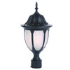 Suffolk 1-Light Matte Black Post Mount Light (5067BK/FR)