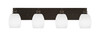 Edge 4 Light Bath Bar, Espresso Finish, 5" White Linen Glass (1164-ES-615)