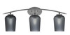 Kurve 3 Light Bath Bar, Graphite Finish, 5" Smoke Textured Glass (3723-GP-4252)