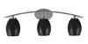 Kurve 3 Light Bath Bar, Graphite Finish, 5" Matte Black Oval Metal Shades (3723-GP-426-MB)