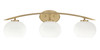 Kurve 3 Light Bath Bar, New Age Brass Finish, 7" White Muslin Glass (3723-NAB-212)