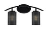 Kurve 2 Light Bath Bar, Matte Black Finish, 4" Black Matrix Glass (3722-MB-4069)