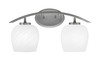 Kurve 2 Light Bath Bar, Graphite Finish, 6" White Marble Glass (3722-GP-4811)