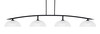 Kurve 4 Light Bar, Matte Black Finish, 13" Clear Ribbed Glass (3734-MB-540)