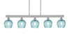 Edge 5 Light Bar, Brushed Nickel Finish, 6" Turquoise Textured Glass (1185-BN-4605)