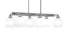 Edge 6 Light Bar, Brushed Nickel Finish, 5.75" White Marble Glass (1186-BN-4101)