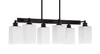 Edge 6 Light Bar, Espresso Finish, 3.5" Square White Marble Glass (1186-ES-541)