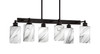 Edge 6 Light Bar, Espresso Finish, 4" Onyx Swirl Glass (1186-ES-3009)