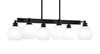 Edge 6 Light Bar, Espresso Finish, 5.75" White Marble Glass (1186-ES-4101)