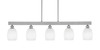 Edge 5 Light Bar, Brushed Nickel Finish, 5" White Linen Glass (1185-BN-615)