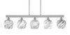 Edge 5 Light Bar, Brushed Nickel Finish, 6" Onyx Swirl Glass (1185-BN-4819)