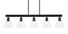 Edge 5 Light Bar, Espresso Finish, 6.25" Clear Bubble Glass (1185-ES-4760)