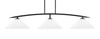 Kurve 3 Light Bar, Matte Black Finish, 16" White Muslin Glass (3733-MB-318)