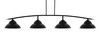Kurve 4 Light Bar, Matte Black Finish, 13" Matte Black Double Bubble Metal Shades (3734-MB-428-MB)