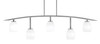 Kurve 5 Light Bar, Graphite Finish, 5" White Linen Glass (3745-GP-615)
