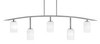 Kurve 5 Light Bar, Graphite Finish, 4" White Marble Glass (3745-GP-3001)