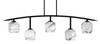 Kurve 5 Light Bar, Matte Black Finish, 6" Onyx Swirl Glass (3745-MB-4819)