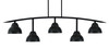 Kurve 5 Light Bar, Matte Black Finish, 7" Matte Black Double Bubble Metal Shades (3745-MB-427-MB)