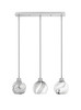 Edge 3 Light Linear Pendalier, Brushed Nickel Finish, 5.75" Onyx Swirl Glass (1153-BN-4109)