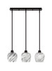 Edge 3 Light Linear Pendalier, Espresso Finish, 6" Onyx Swirl Glass (1153-ES-4819)