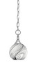 Chain Hung Mini Pendant, Brushed Nickel Finish, 5.75" Onyx Swirl Glass  (11-BN-4109)