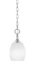 Chain Hung Mini Pendant, Chrome Finish, 5" White Linen Glass (11-CH-615)