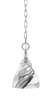Chain Hung Mini Pendant, Chrome Finish, 6.25" Onyx Swirl Glass (11-CH-4769)
